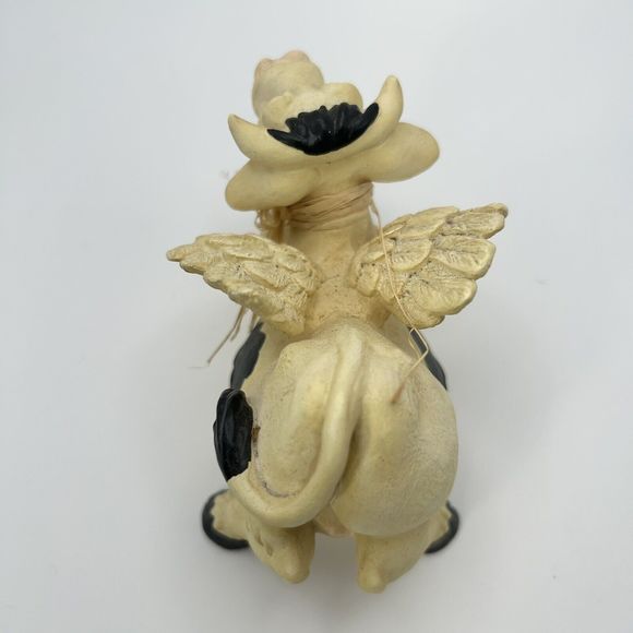 Holy Cow! 1994 Pete Apsit Angel Cow Figurine Folk Art Sculpture 4.25” - Picture 4 of 8